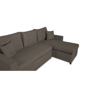 Divano letto khaki con penisola reversibile - Golf