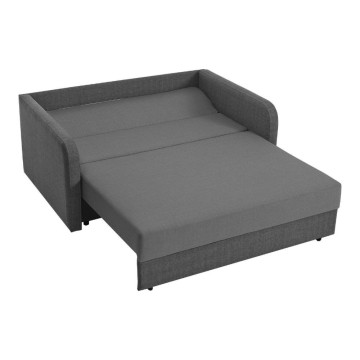 Divano 2 posti con letto estraibile tessuto grigio Devin 161x107x88H
