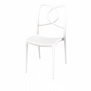 Sedia in polipropilene colore bianco design raffinato Hug
