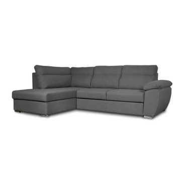 Divano angolare penisola sinistra letto estraibile Kendall3 colore grigio barrel90