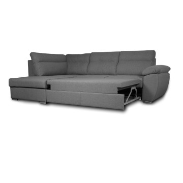Divano angolare penisola sinistra letto estraibile Kendall3 colore grigio barrel90