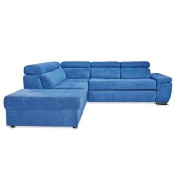 Divano letto con contenitore 5 elementi reversibili colore blu oceano - Lughen