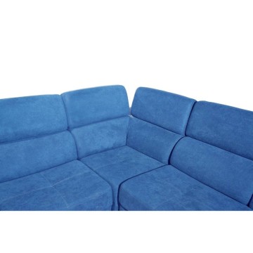 Divano letto con contenitore 5 elementi reversibili colore blu oceano - Lughen