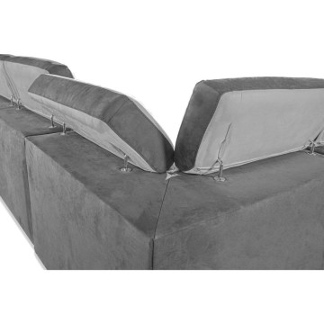 Divano penisola letto e contenitore bicolore elephant e grigio chiaro - Kutri