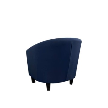 Poltrona Halong tessuto blu