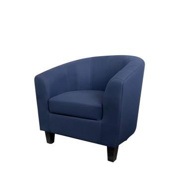 Poltrona Halong tessuto blu