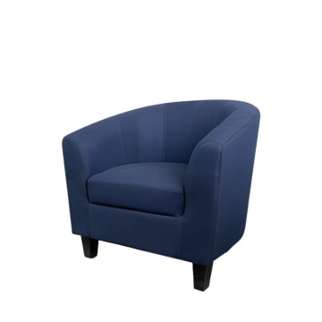Poltrona Halong tessuto blu