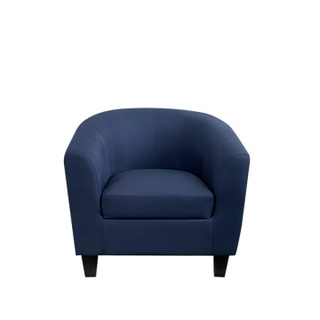 Poltrona Halong tessuto blu