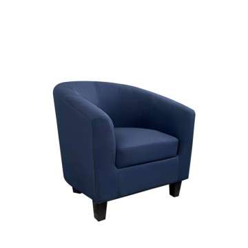 Poltrona Halong tessuto blu