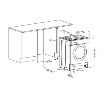 Lavasciuga incasso 8+5 kg Grundig GWDIS854 classe B