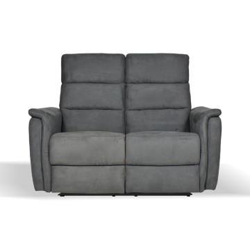 Divano recliner elettrici 2 posti grigio Faber 140x77x105h