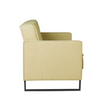 Divano funzione letto e contenitore Legen 3 Posti in vellutino Senape 210x85x87H