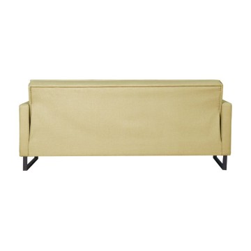 Divano funzione letto e contenitore Legen 3 Posti in vellutino Senape 210x85x87H