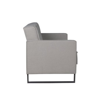 Divano funzione letto e contenitore Legen 3 Posti in vellutino grigio 210x85x87H