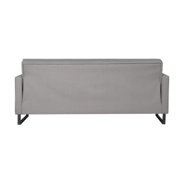 Divano funzione letto e contenitore Legen 3 Posti in vellutino grigio 210x85x87H