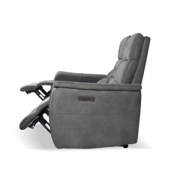 Divano recliner elettrici 3 posti grigio Faber 191x77x105H