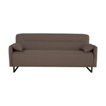 Divano funzione letto Odino 3 posti in tessuto beige 199x85x85H