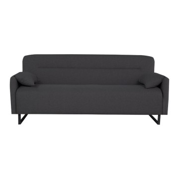 Divano funzione letto Odino 3 posti in tessuto antracite 199x85x85H
