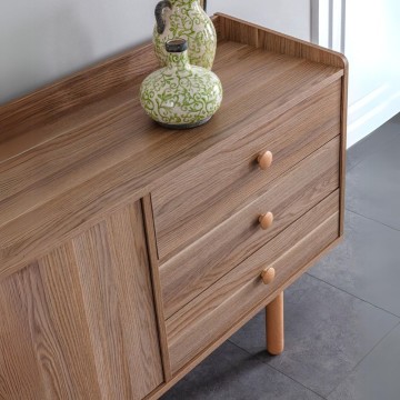 Madia 2 ante e 3 cassetti con vani a giorno rovere miele Dolce 206x45x85H