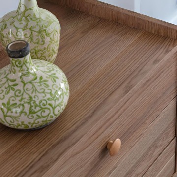Madia 2 ante e 3 cassetti con vani a giorno rovere miele Dolce 206x45x85H