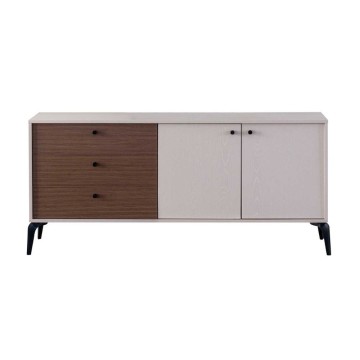 Madia 2 ante e 3 cassetti Piedra colore beige e kaplan 173.3x45x79H