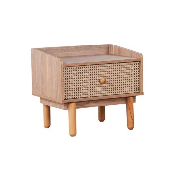 Camera da letto Natura colore rovere miele effetto vimini e armadio a specchio