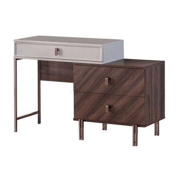 Camera da letto Merlin noce mozambik spatolato armadio 6 ante e letto contenitore