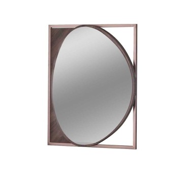 Camera da letto Merlin noce mozambik spatolato armadio 6 ante e letto contenitore