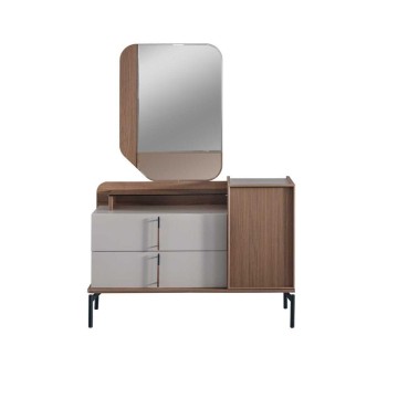 Camera da letto con letto contenitore e armadio con specchi Vega