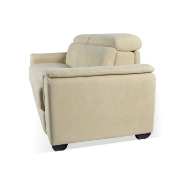 Divano Letto 2 posti in tessuto crema Mercurio 194x83x97H
