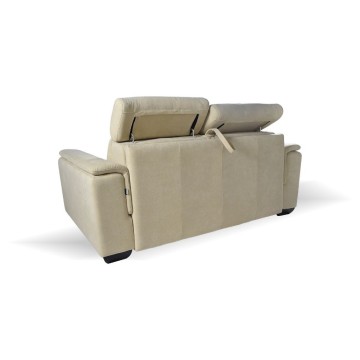 Divano Letto 2 posti in tessuto crema Mercurio 194x83x97H