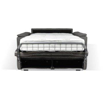 Divano Letto 2 posti in tessuto grigio Mercurio 194x83x97H