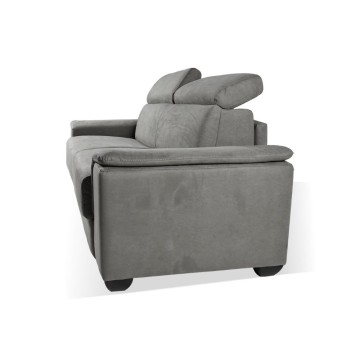 Divano Letto 2 posti in tessuto grigio Mercurio 194x83x97H