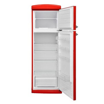 Frigorifero doppia porta Atlantic ATBM346R 311 LT classe F colore rosso retrò