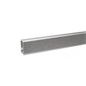 Alzatina rettangolare alluminio satinato 400x1,1x2,4H