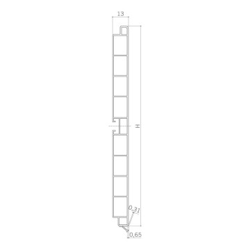 Zoccolo per cucina PVC rivestimento in carta effetto alluminio H10 4 mt 31111062