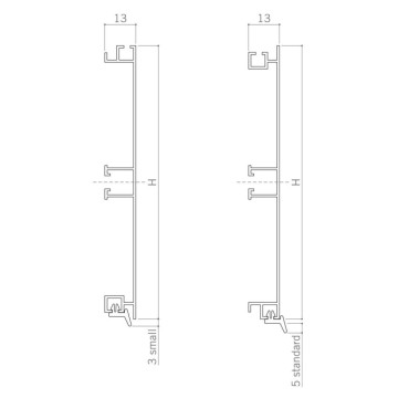 Zoccolo in alluminio per cucina finitura lucida H15 cm 4 m