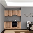 Cucina completa di elettrodomestici 195 cm colore rovere - Taurus