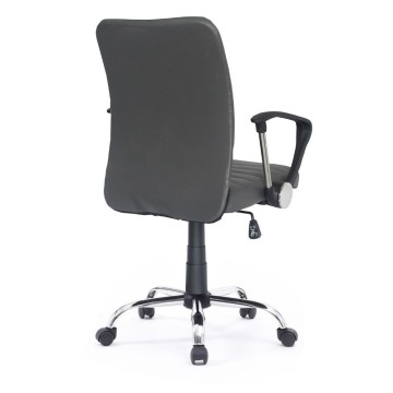 Poltrona ufficio Asgar base cromata tortora