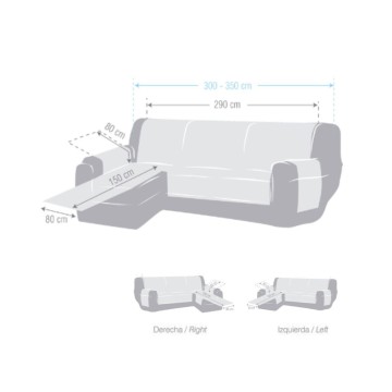 Copridivano Valeria penisola sinistra grigio 290