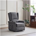 Poltrona alzapersona due motori tessuto grigio con massaggio Tasmania