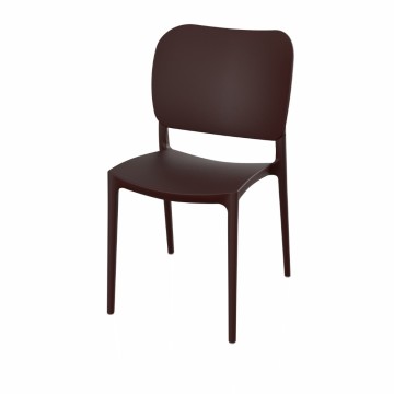 Sedia in polipropilene colore bronzo design elegante Orbita