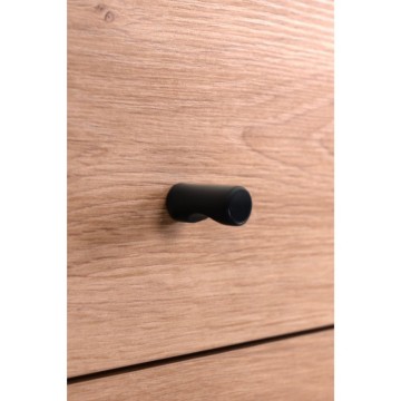 Mobile ingresso con frontale cannettato e specchio Medan42B colore quercia antracite 122x37x190H