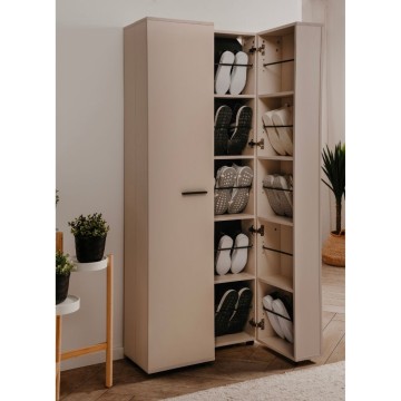 Scarpiera cashmere 2 ante con scomparti Lugo02A 74x34x181