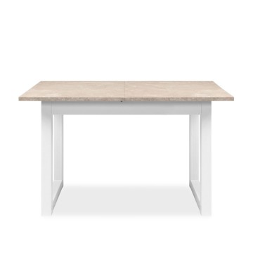 Tavolo rettangolare allungabile Houston80B sabbia e bianco 120x80x75H