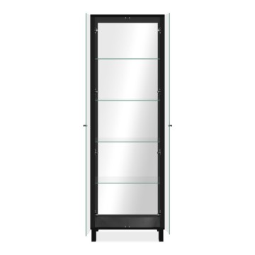 Vetrina colore nero con 2 ante e 4 ripiani Albi52B 62x33x189H