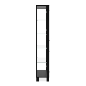 Vetrina colore nero con 2 ante e 4 ripiani Albi52B 62x33x189H