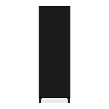 Vetrina colore nero con 2 ante e 4 ripiani Albi52B 62x33x189H