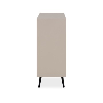 Madia colore sabbia con particolari neri 2 ante e 3 cassetti Arona01B 135x38x90H