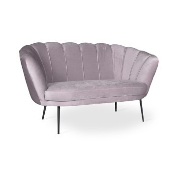 Divano a conchiglia due posti Orel velluto glicine 135x76.5x75h
